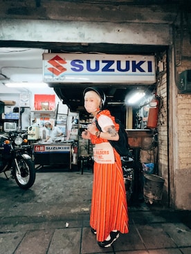 「アイテム（ワンピース/ドレス）」を使った、欣欣さん（レディース・150cm）の春コーディネート