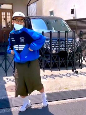 「アイテム（ジャージ）」を使った、92さん（メンズ・167cm・30代）の春コーディネート