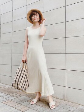 ワンピース ドレスを使った 麦わら帽子 の人気ファッションコーディネート Wear