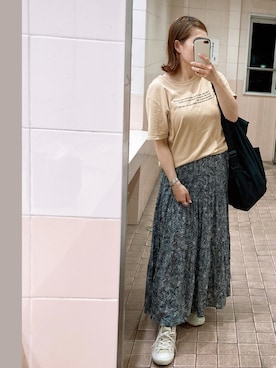 「MSGM（エムエスジーエム）のアイテム（バッグ）」を使った、kaorin☆さん（レディース・156cm）の夏コーディネート