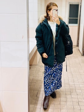 「アイテム（ピアス（両耳用））」を使った、kaorin☆さん（レディース・156cm・40代）の冬コーディネート