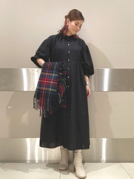 「アイテム（ピアス（両耳用））」を使った、kaorin☆さん（レディース・156cm・40代）の冬コーディネート