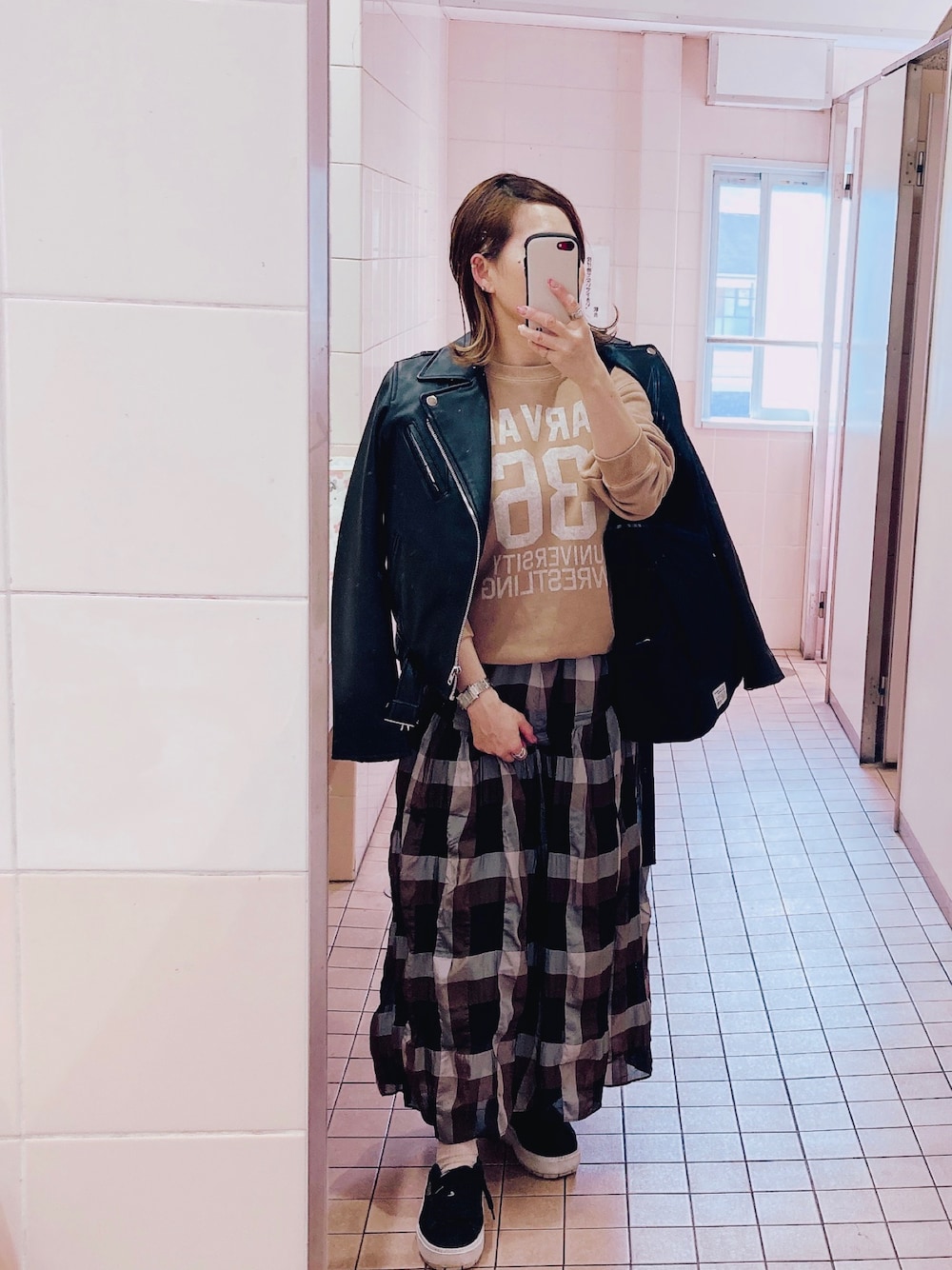 TODAYFUL（トゥデイフル）の「シャンブレーチェックスカート（スカート