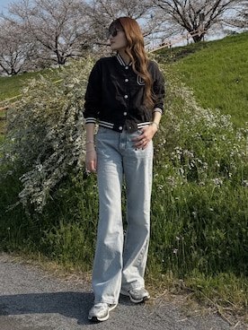 「HERMES（エルメス）のアイテム（アクセサリー）」を使った、Haruka ❤︎さん（レディース・168cm）の春コーディネート