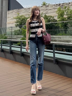「アイテム（デニムパンツ）」を使った、Haruka ❤︎さん（レディース・168cm・20代）の夏コーディネート