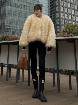 「Sea Room Lynnのアイテム（その他アウター、ベージュ系）」を使った、Haruka ❤︎さん（レディース・168cm）の春コーディネート