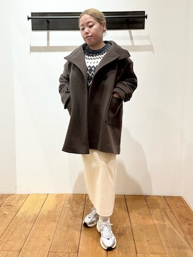 「ニットコーデ」｜「NIKE（ナイキ）のアイテム」を使った、チコたんさん（レディース・156cm）の冬コーディネート