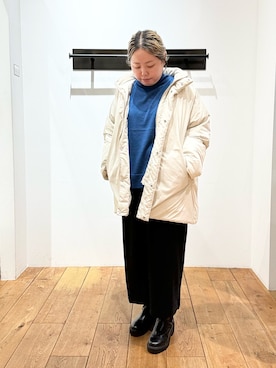 「ストレート×イエベ春」｜「アイテム（ブルゾン）」を使った、チコたんさん（レディース・156cm）の秋コーディネート