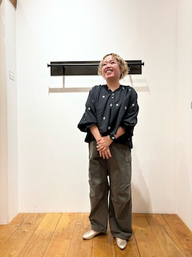「URBAN RESEARCH DOORS（アーバンリサーチドアーズ）のラメ刺繍ブラウス（シャツ/ブラウス）」を使った、チコたんさん（レディース・156cm）の夏コーディネート