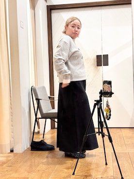 「URBAN RESEARCH DOORS（アーバンリサーチドアーズ）の『別注』Gulf Coast Sportswear×DOORS　グラフィックスウェット（スウェット、ブルー系）」を使った、チコたんさん（レディース・156cm）の秋コーディネート