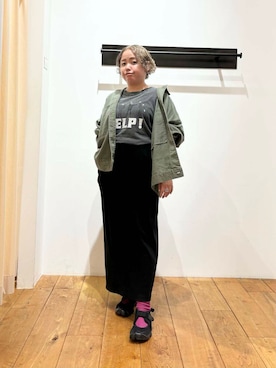「アイテム（カバーオール）」を使った、チコたんさん（レディース・156cm）の秋コーディネート