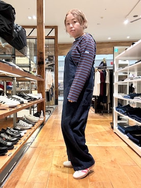 「アイテム（サロペット/オーバーオール）」を使った、チコたんさん（レディース・156cm）の秋コーディネート