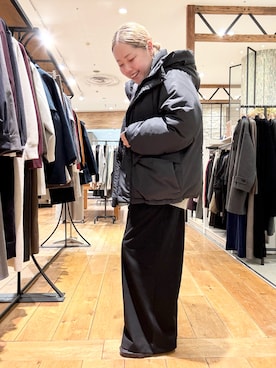 「アイテム（ダウンジャケット/コート）」を使った、チコたんさん（レディース・156cm）の冬コーディネート