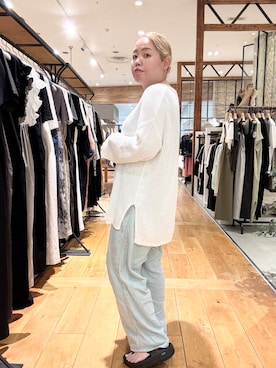「ウエストがゴム」｜チコたんさん（レディース・156cm）の春コーディネート