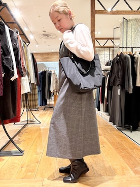 「アイテム（ワンピース）」を使った、チコたんさん（レディース・156cm）の秋コーディネート