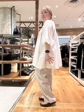 「アイテム（チュニック）」を使った、チコたんさん（レディース・156cm）の夏コーディネート