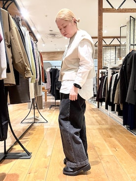 「アイテム（ベスト）」を使った、チコたんさん（レディース・156cm）の秋コーディネート