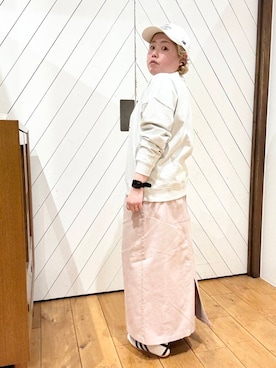 「ウエストがゴム」｜チコたんさん（レディース・156cm）の冬コーディネート