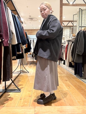 「レディースファッション」｜「アイテム（ジャケット/アウター）」を使った、チコたんさん（レディース・156cm）の冬コーディネート