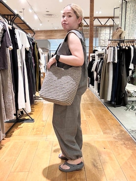 「ウエストがゴム」｜チコたんさん（レディース・156cm）の夏コーディネート