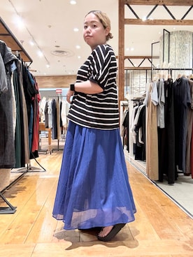 「ウエストがゴム」｜チコたんさん（レディース・156cm）の夏コーディネート