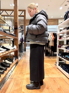 「アイテム（その他アウター、グレー系）」を使った、チコたんさん（レディース・156cm）の冬コーディネート