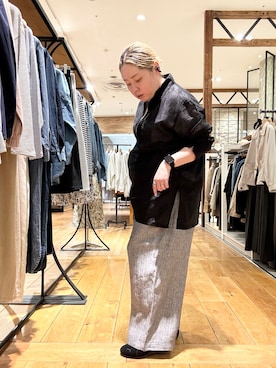 「FORK&SPOON（フォークアンドスプーン）のFORK&SPOON　ソリッドショートスリーブTシャツ（Tシャツ/カットソー、ホワイト系）」を使った、チコたんさん（レディース・156cm）の春コーディネート