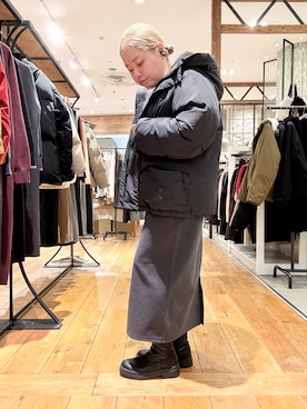 「アイテム（ダウンジャケット/コート）」を使った、チコたんさん（レディース・156cm・40代）の冬コーディネート