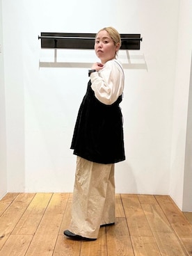 「ウエストがゴム」｜チコたんさん（レディース・156cm）の春コーディネート