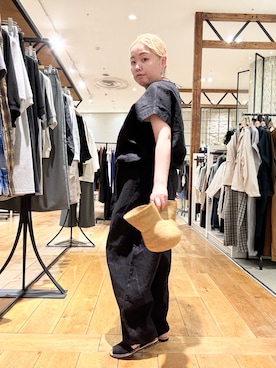 「アイテム（帽子）」を使った、チコたんさん（レディース・156cm）の春コーディネート