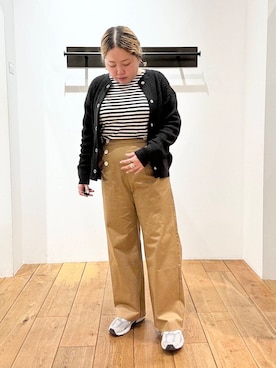 「ウエストがゴム」｜チコたんさん（レディース・156cm）の冬コーディネート