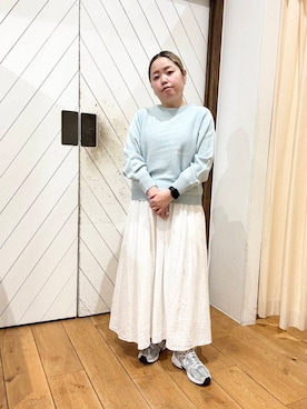 「ウエストがゴム」｜チコたんさん（レディース・156cm）の冬コーディネート