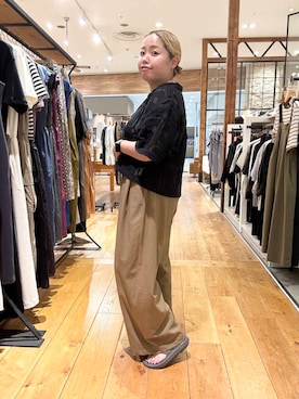 「ウエストがゴム」｜チコたんさん（レディース・156cm）の夏コーディネート