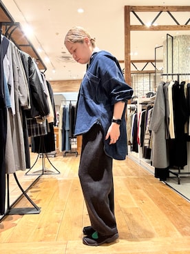 「秋のシャツ着こなし術」｜チコたんさん（レディース・156cm）の秋コーディネート