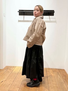「アイテム（カバーオール）」を使った、チコたんさん（レディース・156cm）の冬コーディネート