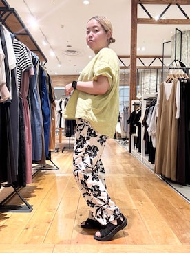 「ウエストがゴム」｜チコたんさん（レディース・156cm）の夏コーディネート
