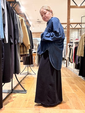 「アイテム（Tシャツ/カットソー）」を使った、チコたんさん（レディース・156cm）の秋コーディネート