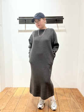 「ニットコーデ」｜「NIKE（ナイキ）のアイテム」を使った、チコたんさん（レディース・156cm）の冬コーディネート