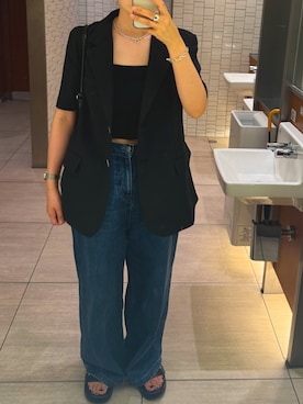 「アイテム（トップス）」を使った、🇰🇷아 유 리🇰🇷さん（レディース・161cm・30代）の夏コーディネート