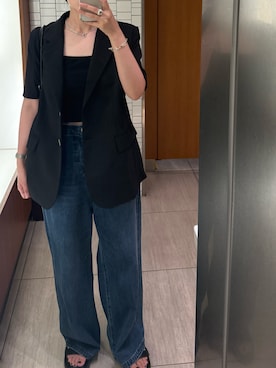 「アイテム（タンクトップ）」を使った、🇰🇷아 유 리🇰🇷さん（レディース・161cm・30代）の夏コーディネート