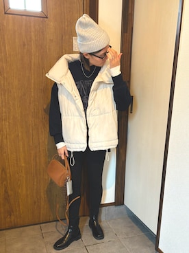 「Bonjour Sagan（ボンジュールサガン）のアイテム」を使った、miqsonさん（レディース・163cm）の冬コーディネート