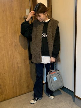miqsonさんの「KiU×FREAK'S STORE/キウ×フリークスストア 別注PADDED TOTE BAG/パデットトートバッグ」を使ったコーディネート