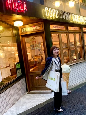 「フレンチカジュアル」｜「アイテム（パンプス）」を使った、ウさん（レディース・154cm）の秋コーディネート