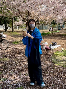 「ラップパンツ」｜「アイテム（ジャケット/アウター）」を使った、CHIHIROさん（レディース・161cm）の春コーディネート
