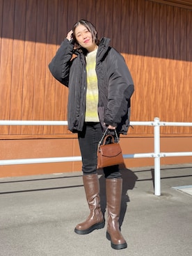 「CPCM（シーピーシーエム）のアイテム（ダウンジャケット/コート）」を使った、OKUBOさん（レディース・161cm）の秋コーディネート