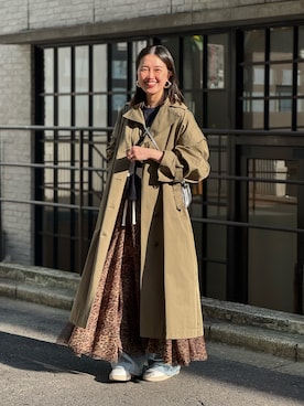 「Whim Gazette（ウィムガゼット）のアイテム（トレンチコート）」を使った、CHIHIROさん（レディース・161cm）の春コーディネート