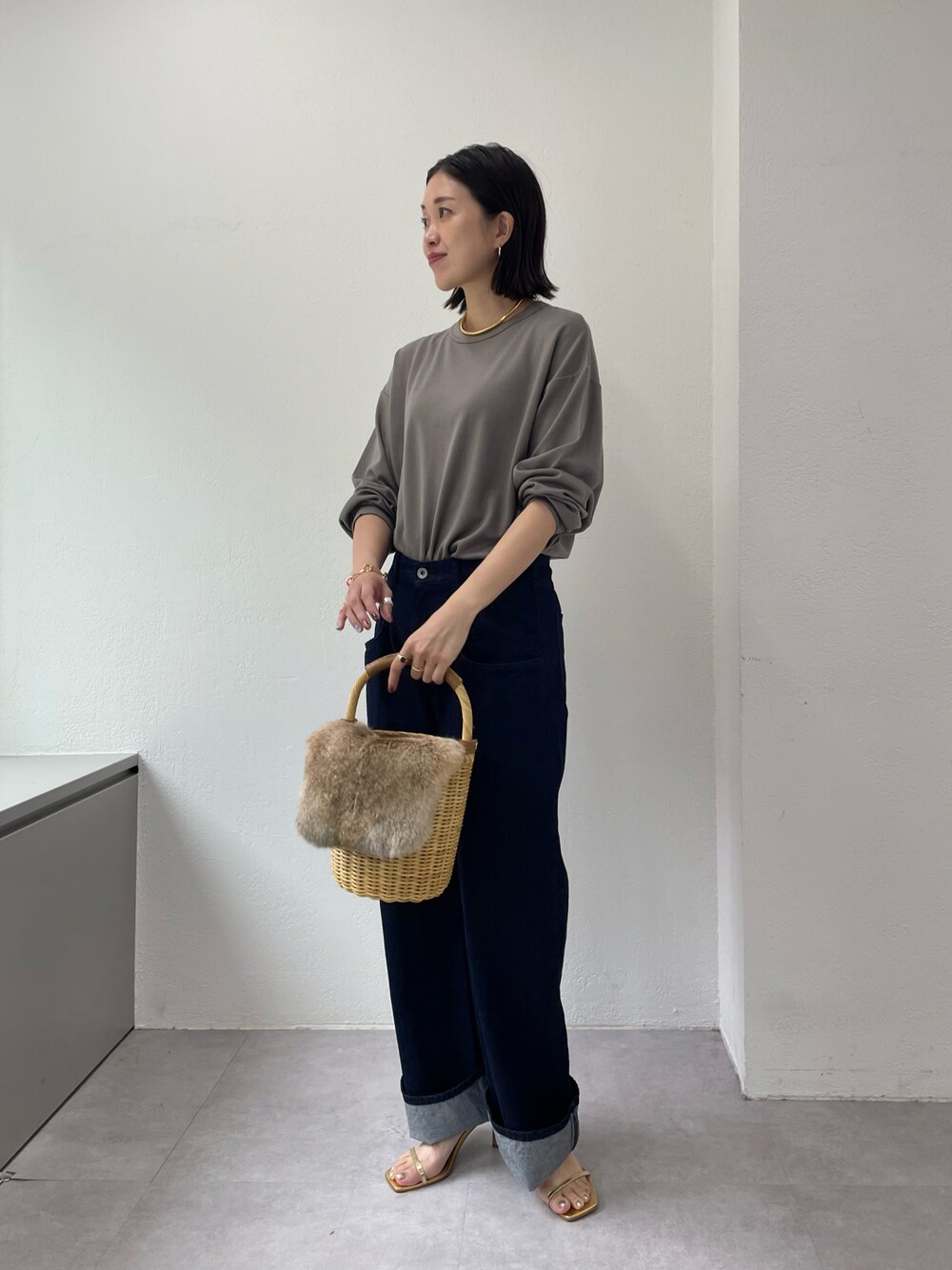 Whim Gazette（ウィムガゼット）の「【Bagmati】FURバスケット（かご