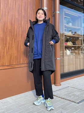 「CPCM（シーピーシーエム）のアイテム（モッズコート）」を使った、CHIHIROさん（レディース・161cm）の冬コーディネート
