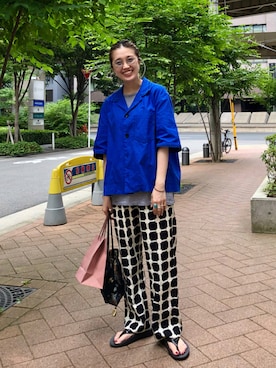 「VERYNERD（ベリーナード）のアイテム」を使った、CHIHIROさん（レディース・161cm）の夏コーディネート