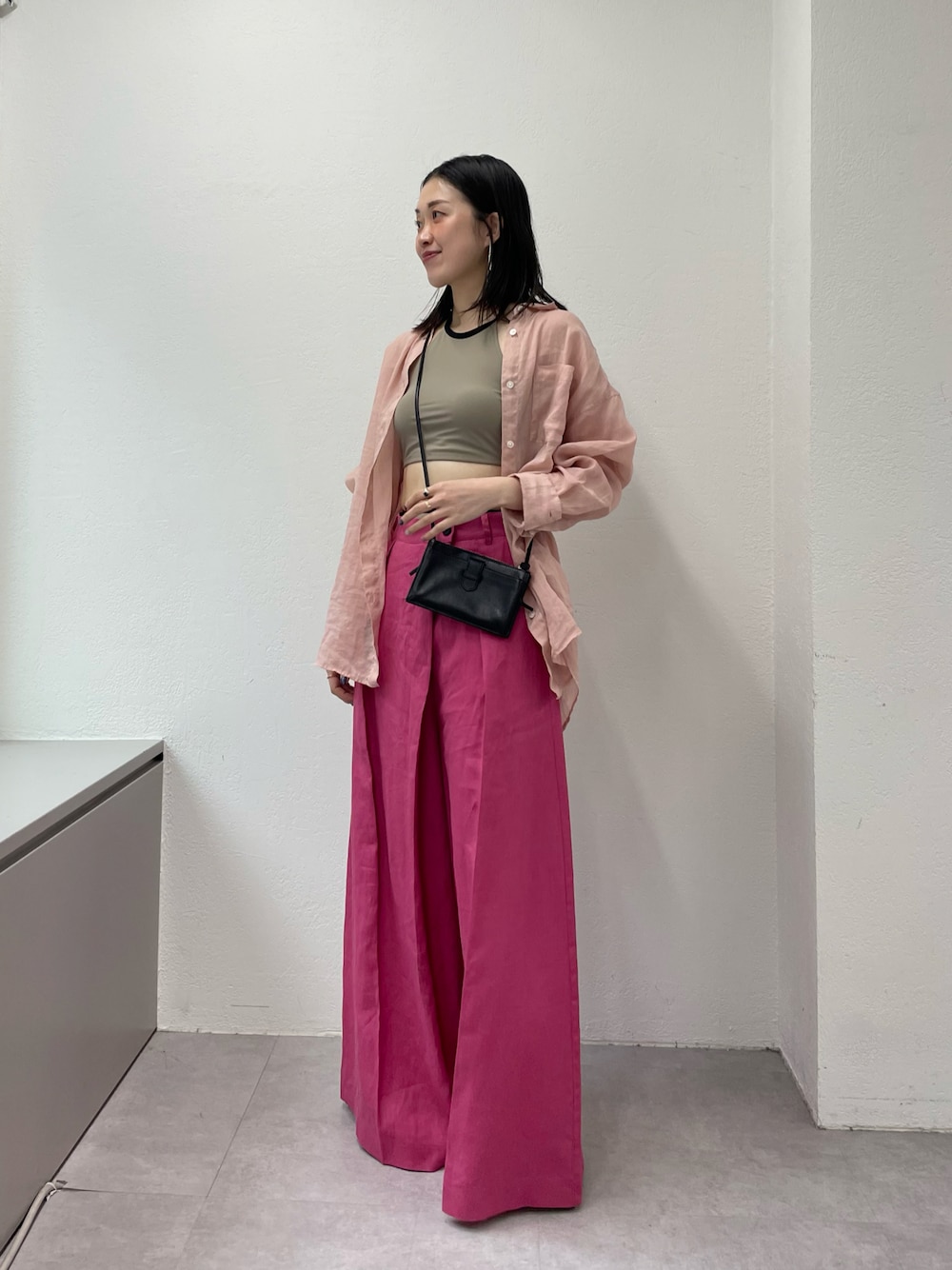 THE PAUSE Whim Gazette 　ワイドパンツ　麻混　38M THE PAUSE Whim Gazette ワイドパンツ 麻混 38M THE PAUSE